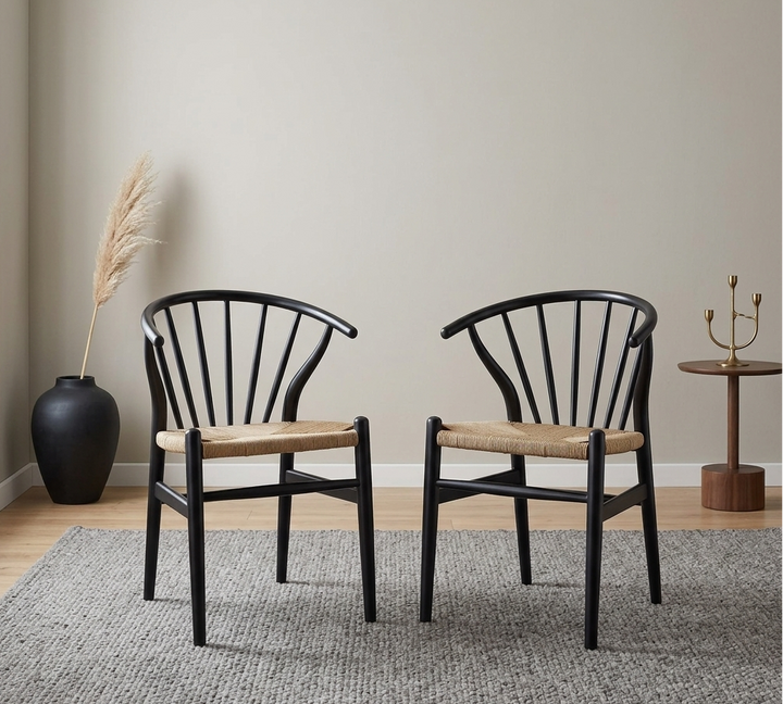 Fyr Dining Chair Set - Black Denmark Home