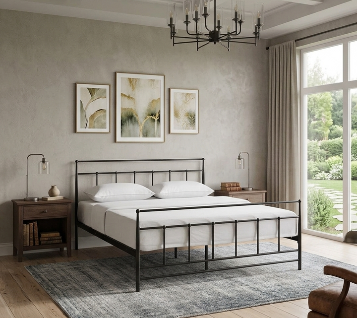 Kira Queen Platform Bed - Brown Denmark Home