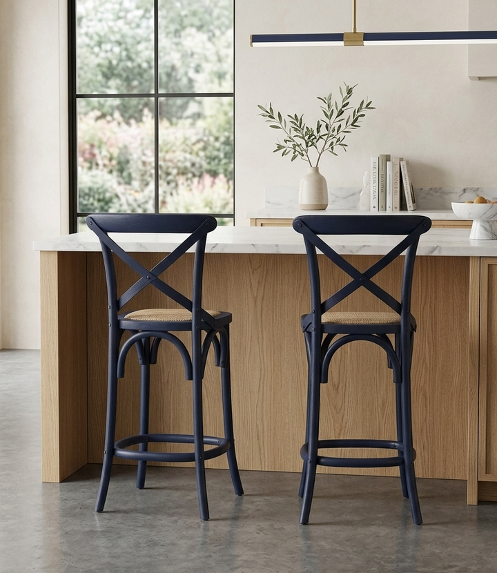 Bramwell Counter Stool - Midnight Blue Denmark Home