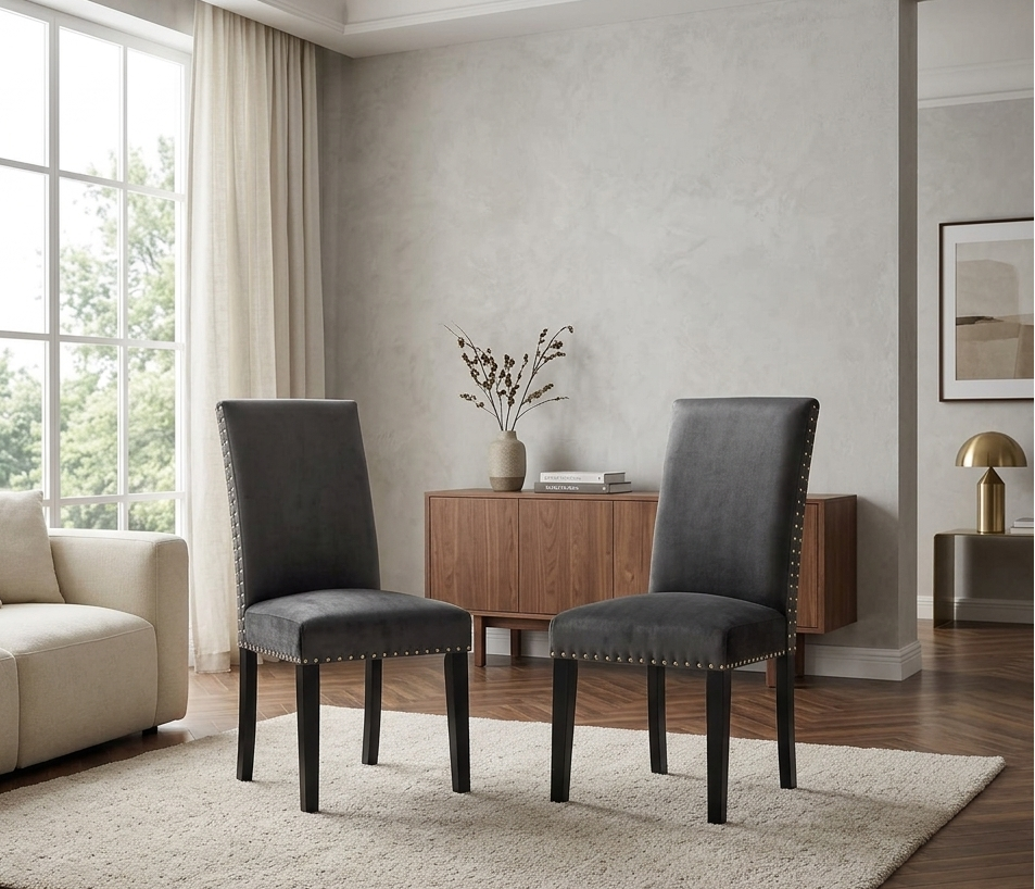 Form Performance Velvet Dining Chair - Charcoal Denmark Home