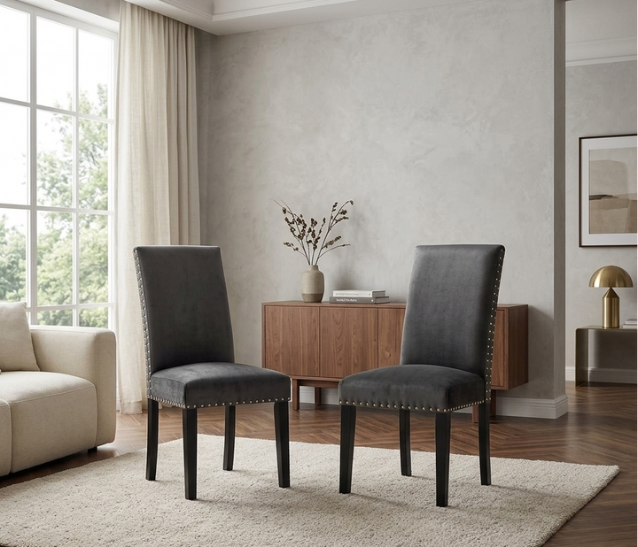 Form Performance Velvet Dining Chair - Charcoal Denmark Home