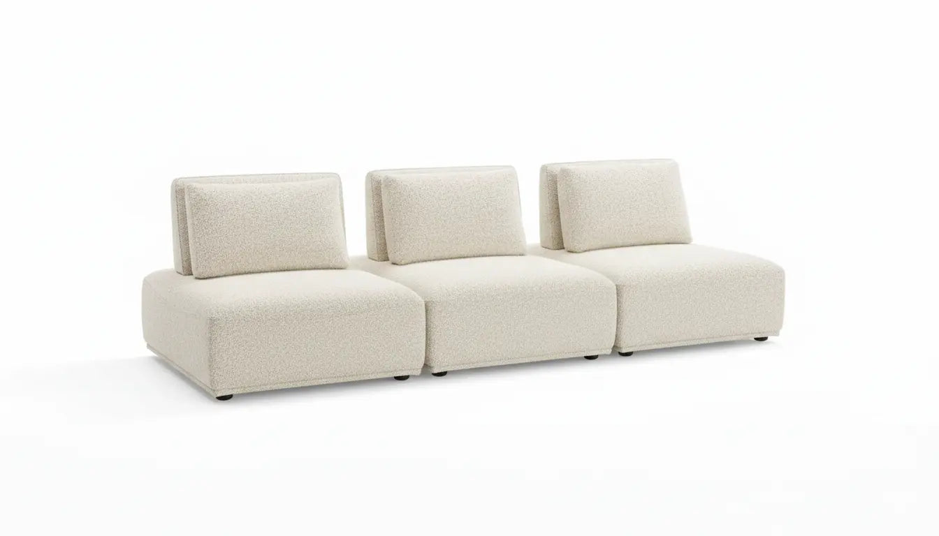 Eska 3-Seater Sofa – Beige Boucle with Modular Design Denmark Home