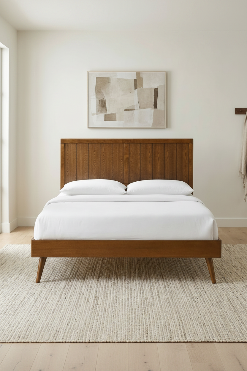 Hale Queen Platform Bed - Walnut Denmark Home