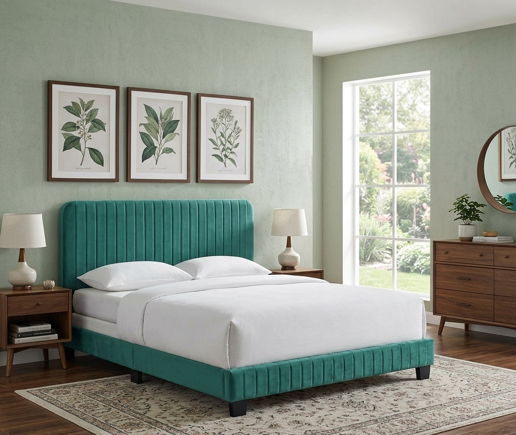 Yiva Full Bed - Teal Denmark Home