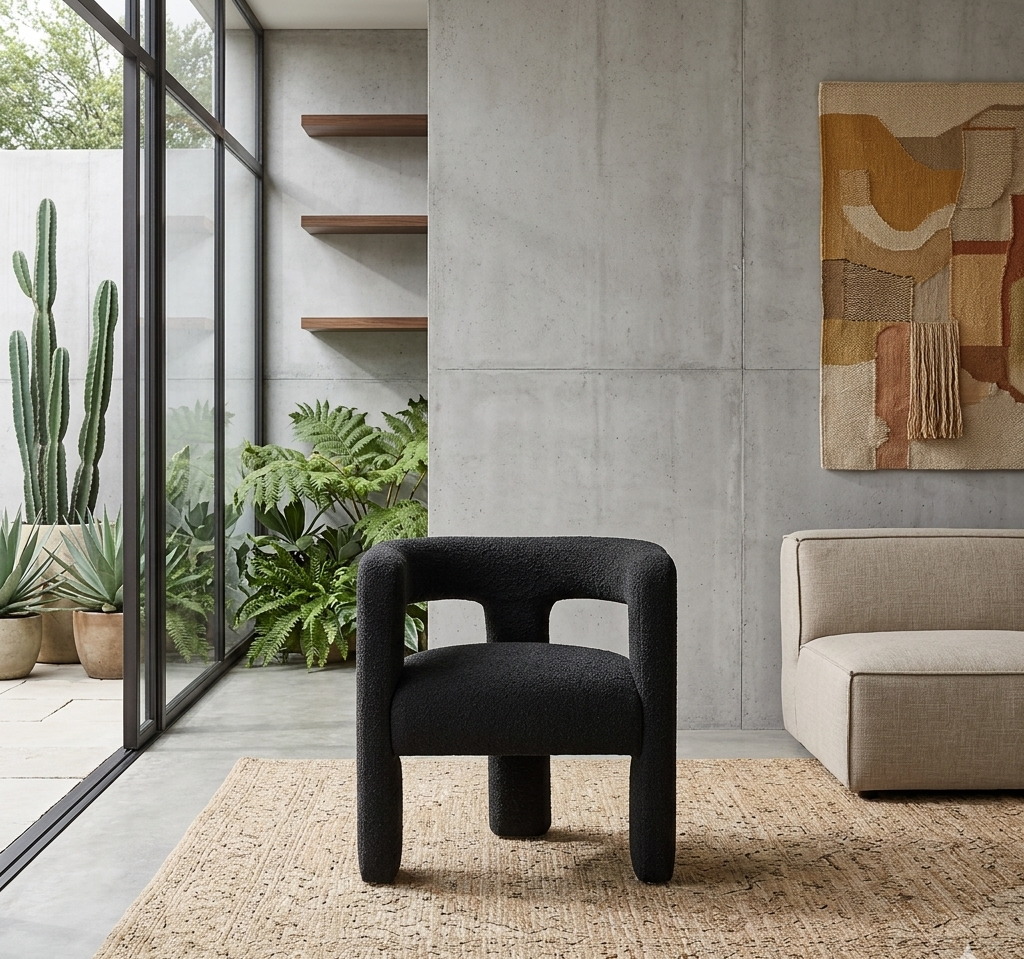 Kaven Lounge Chair-Black Denmark Home