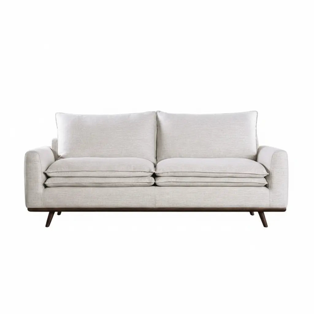 Isola Sofa – Dark Brown Frame with Light Gray Cushions Denmark Home