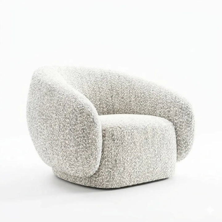 Kiva Swivel Chair – Brown with Rounded Sculptural Silhouette Denmark Home