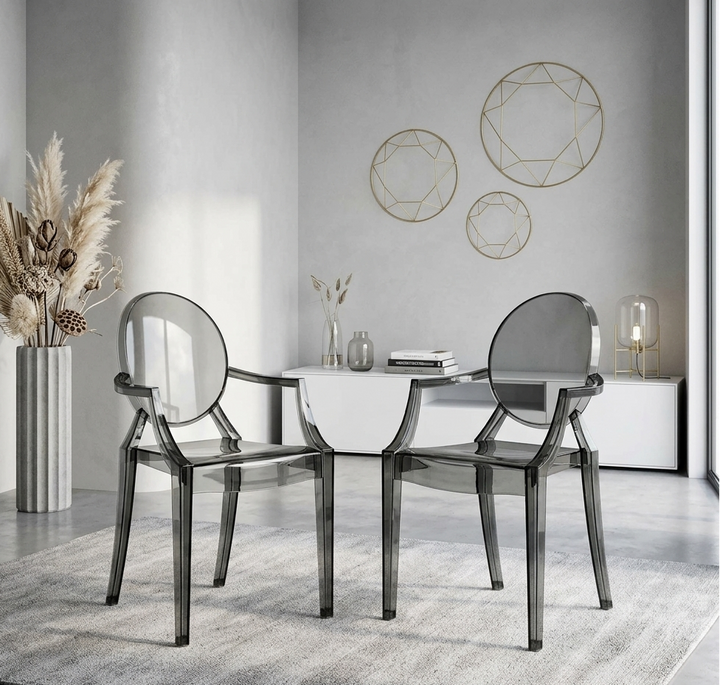 Lucien Arm Dining Chair Set - Smoke Denmark Home