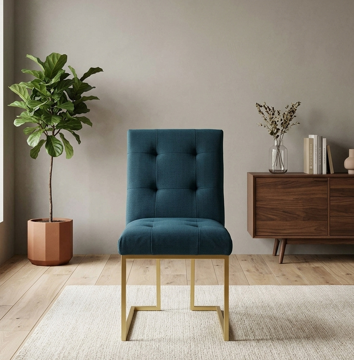 Valénza Upholstered Dining Chair - Gold Azure Denmark Home