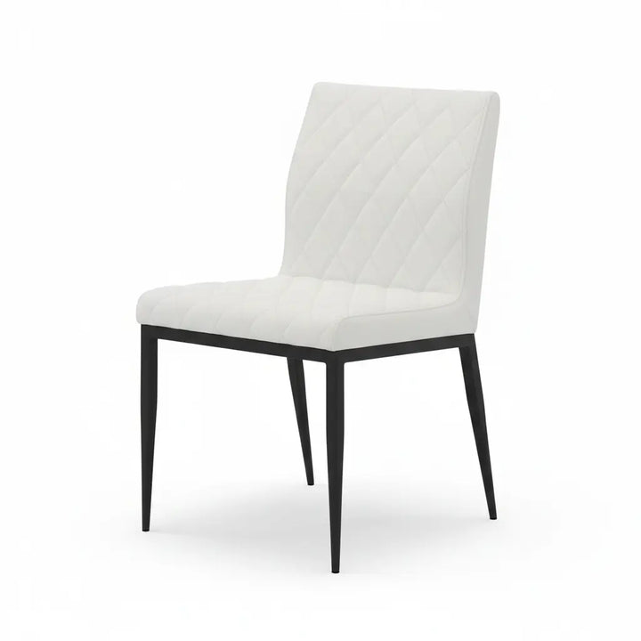Karo Dining Side Chair – Ivory with Black Frame Denmark Home