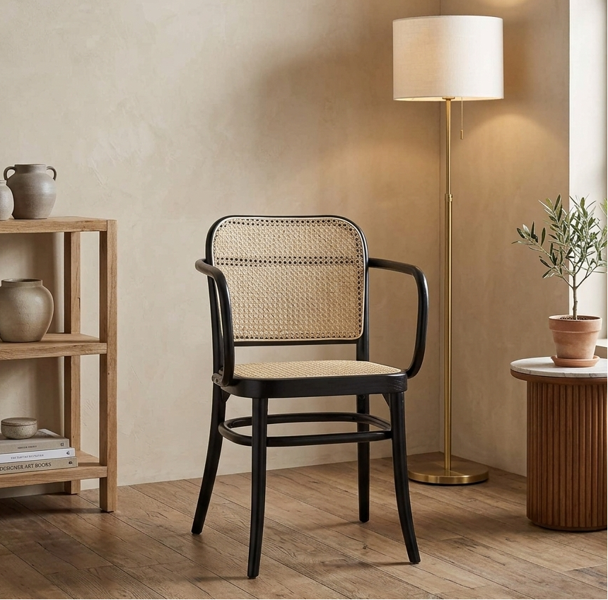 Seabourne Rattan Dining Armchair - Black Denmark Home