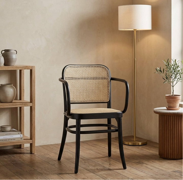 Seabourne Rattan Dining Armchair - Black Denmark Home