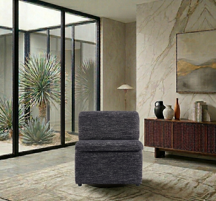 Lunar Boucle Slipper Chair-Charcoal Denmark Home
