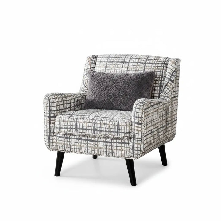Lucerne Chair – White/Black Fabric Denmark Home