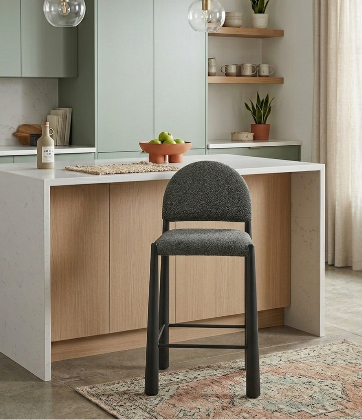 Veloré Counter Stool - Black Anthracite Denmark Home