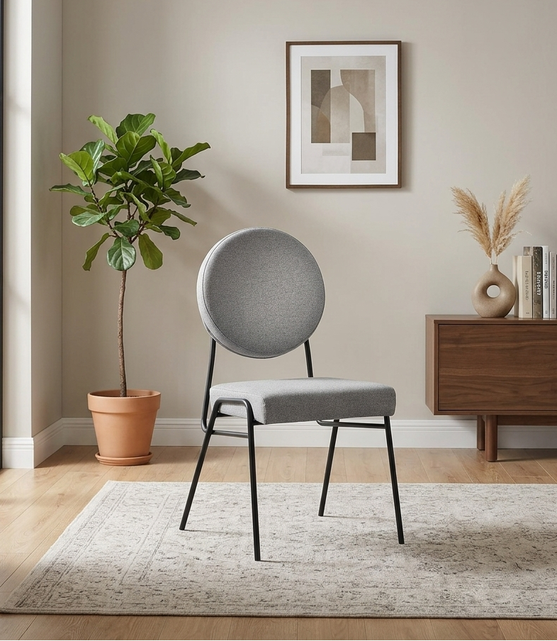 Stow Dining Chair - Black Light Gray Denmark Home