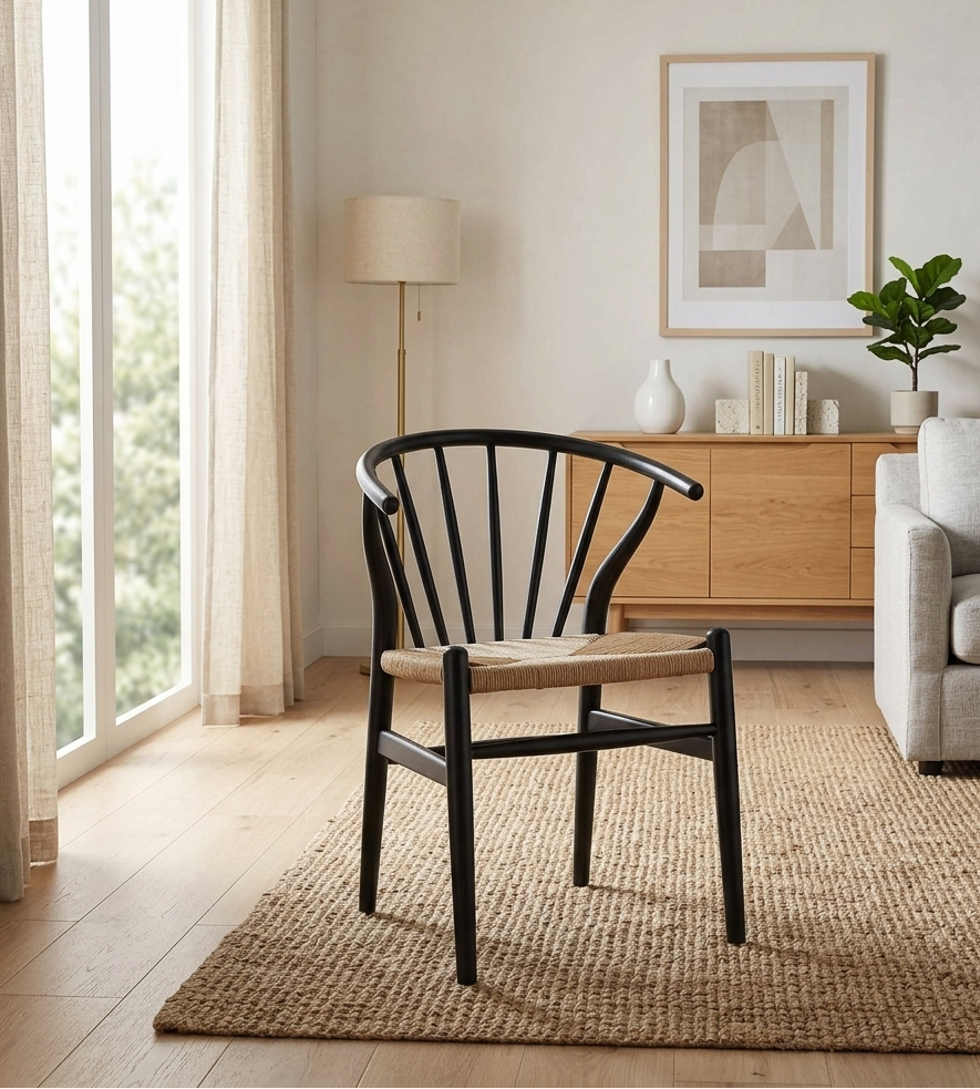 Fyr Rope Dining Chair - Black Denmark Home