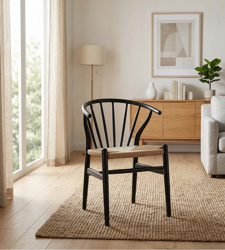 Fyr Rope Dining Chair - Black Denmark Home