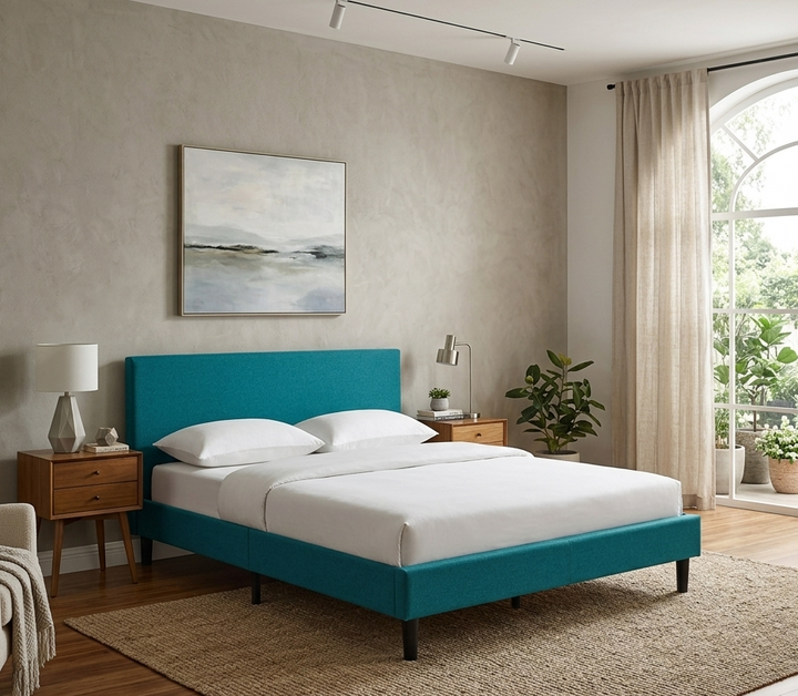 Sena Full Platform Bed - Teal Denmark Home