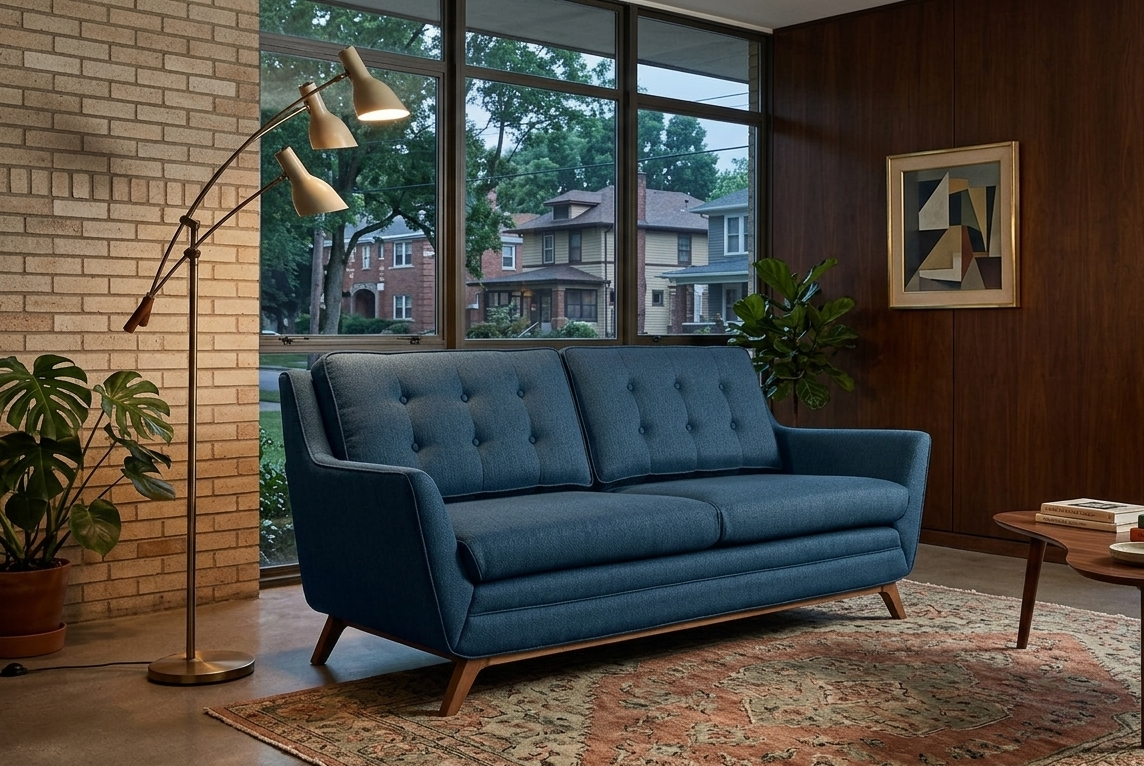 Modus Upholstered Loveseat – Azure