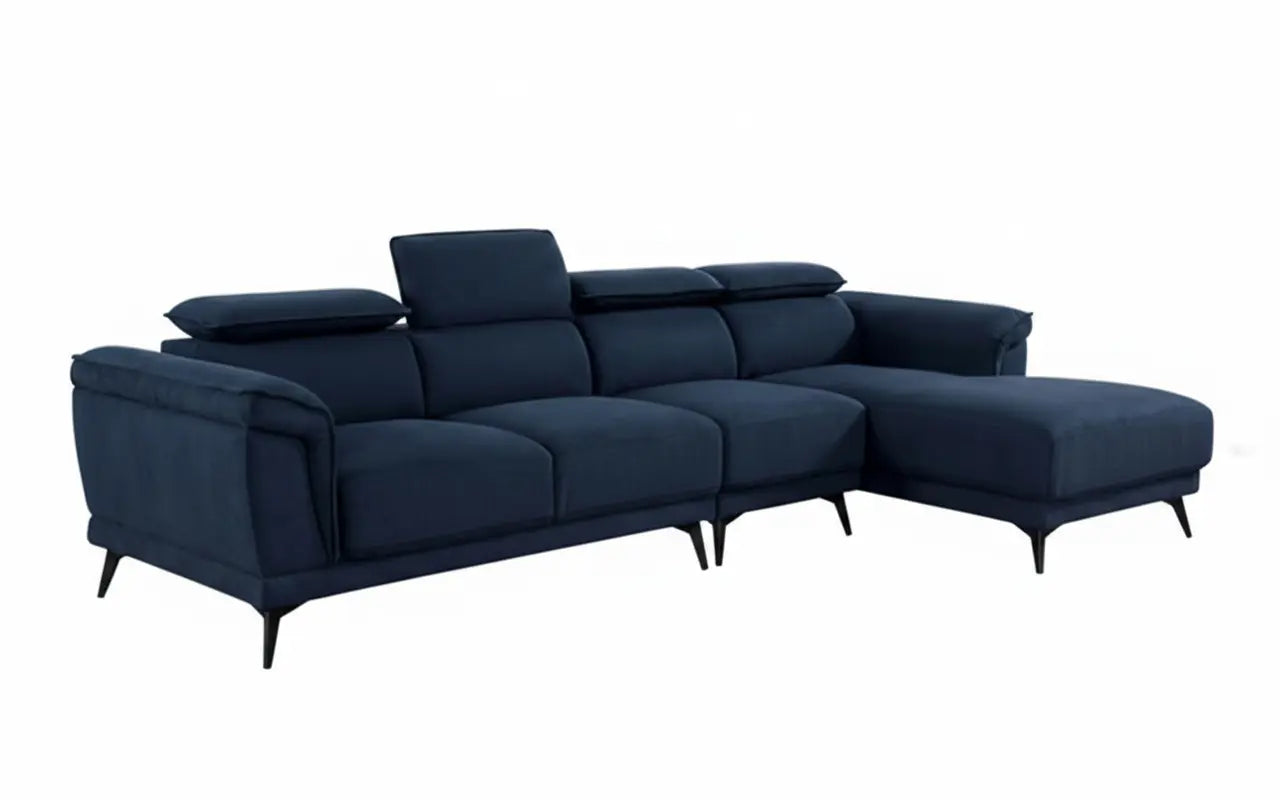 Sona Sectional – Navy Fabric with Right Chaise Denmark Home