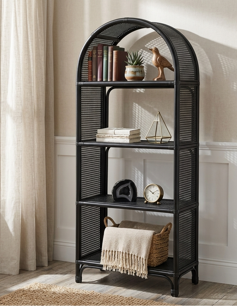 Shed Arched Bookcase - Black Denmark Home
