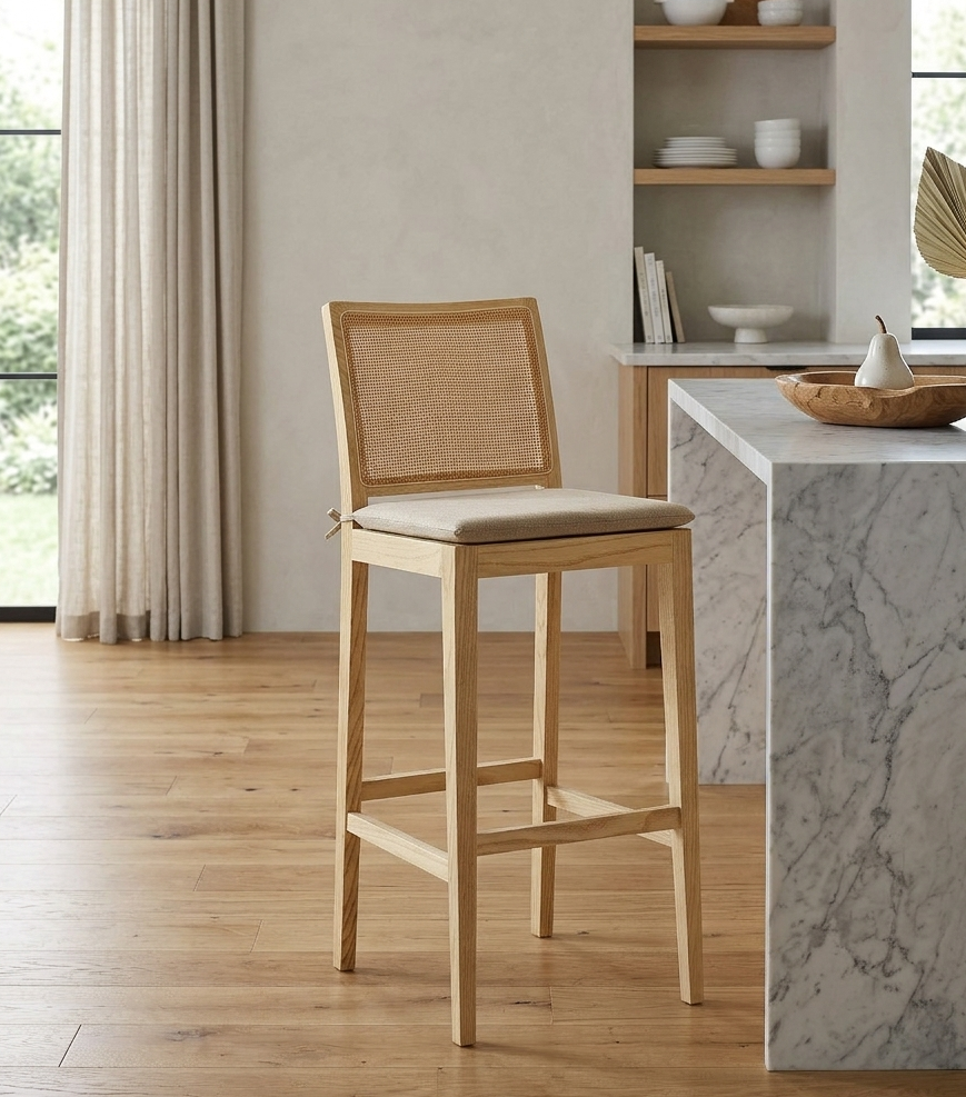 Lorvik Bar Stool - Natural Denmark Home