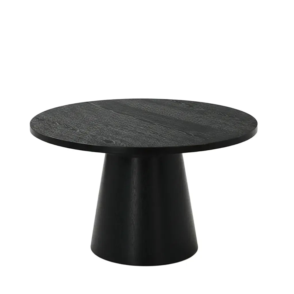 Tervik Cocktail Table – Black Oak with Cone-Shaped Pedestal Base Denmark Home