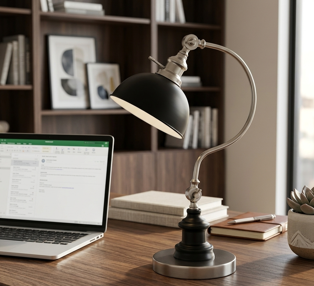 Weston Table Lamp – Stain Nickel Metal Denmark Home