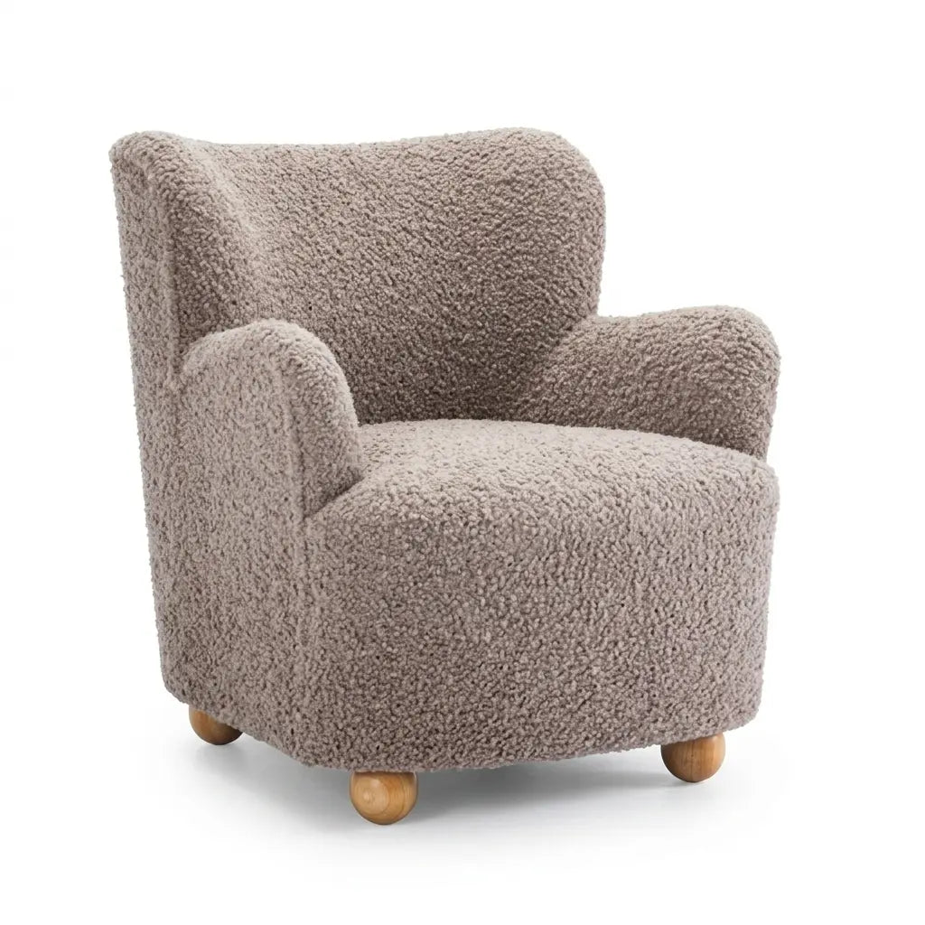 Skarne Accent Chair – Mushroom Fabric Denmark Home