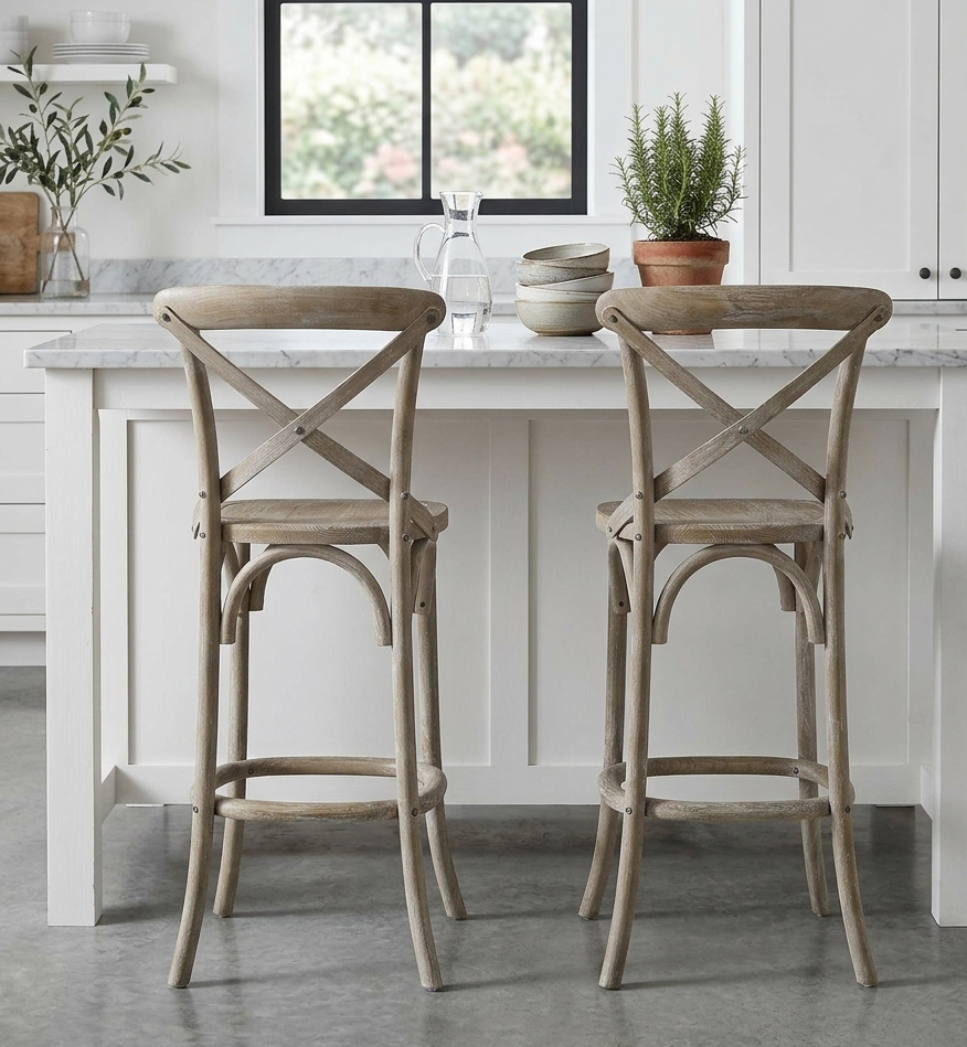 Bramwell Bar Stool  - Gray Denmark Home
