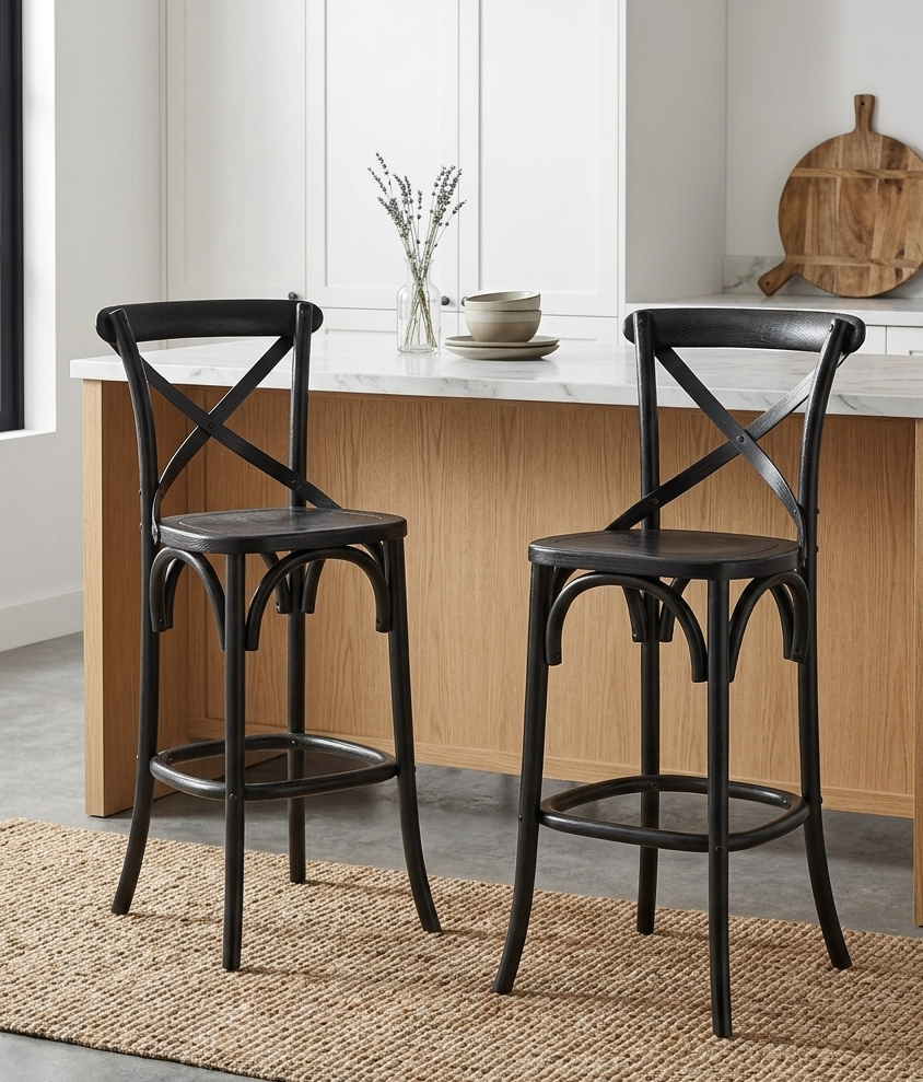 Bramwell Bar Stool  - Black Denmark Home