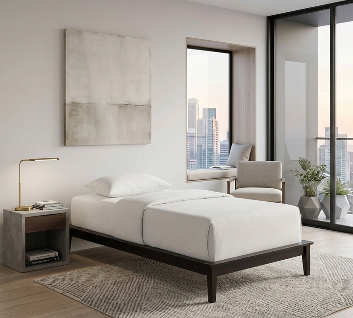 Timberlyn Solid Wood Twin Platform Bed - Cappuccino Denmark Home