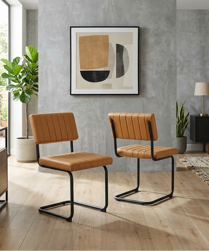 Aero Dining Chair Set - Black Tan Denmark Home