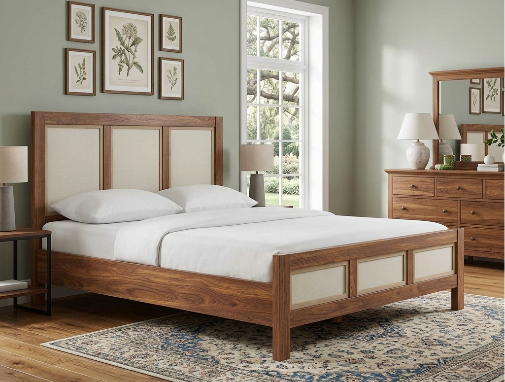 Tuck Queen Platform Bed - Walnut Denmark Home