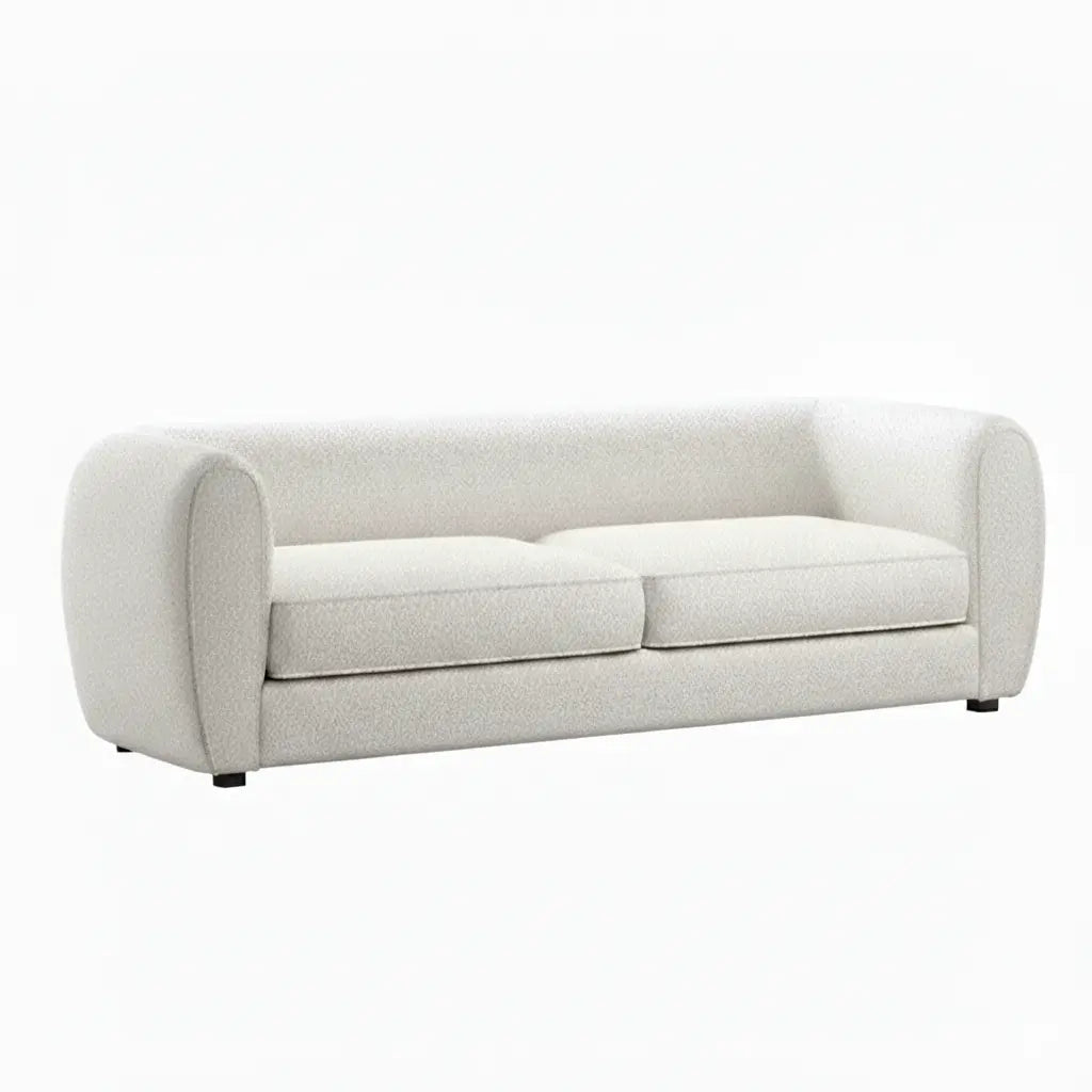 Slate Sofa – Off-White Bouclé Kidney Silhouette Denmark Home