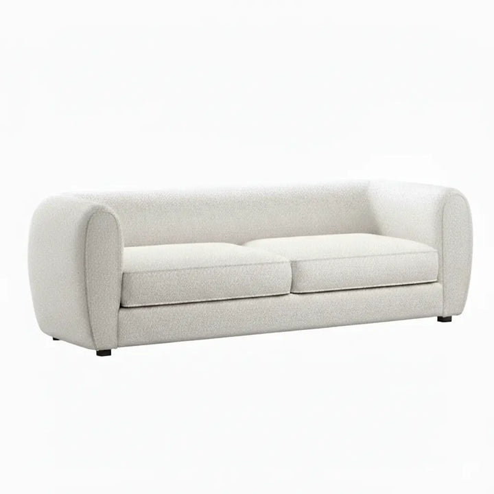 Slate Sofa – Off-White Bouclé Kidney Silhouette Denmark Home