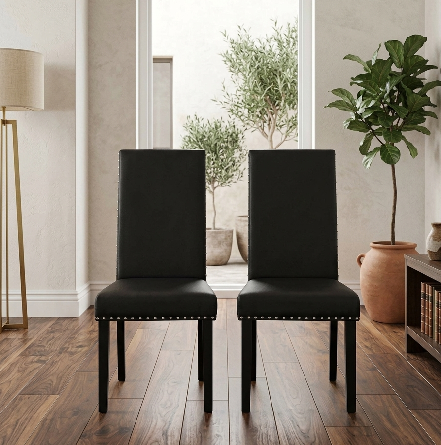 Form Faux Leather Dining Chair - Black Denmark Home