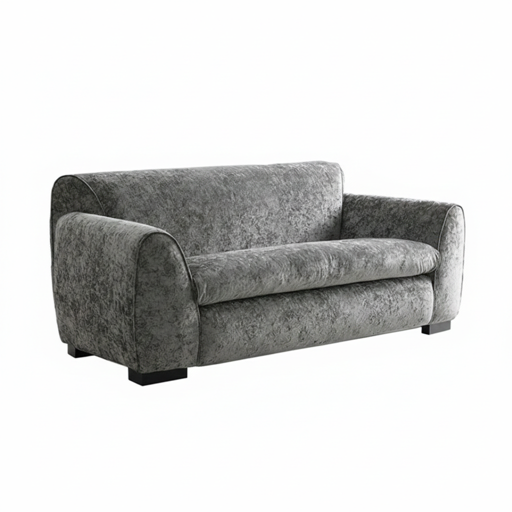 Ayla Loveseat – Light Gray Chenille Bench Seating