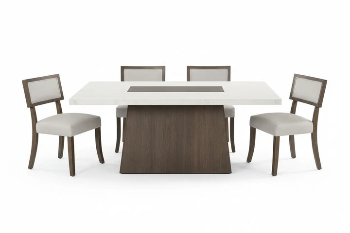 Havn 7-Piece Dining Set – Dark Walnut Marble Denmark Home