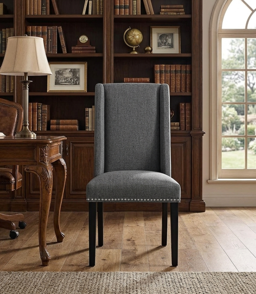 Mythos Upholstered Dining Chair - Gray Denmark Home