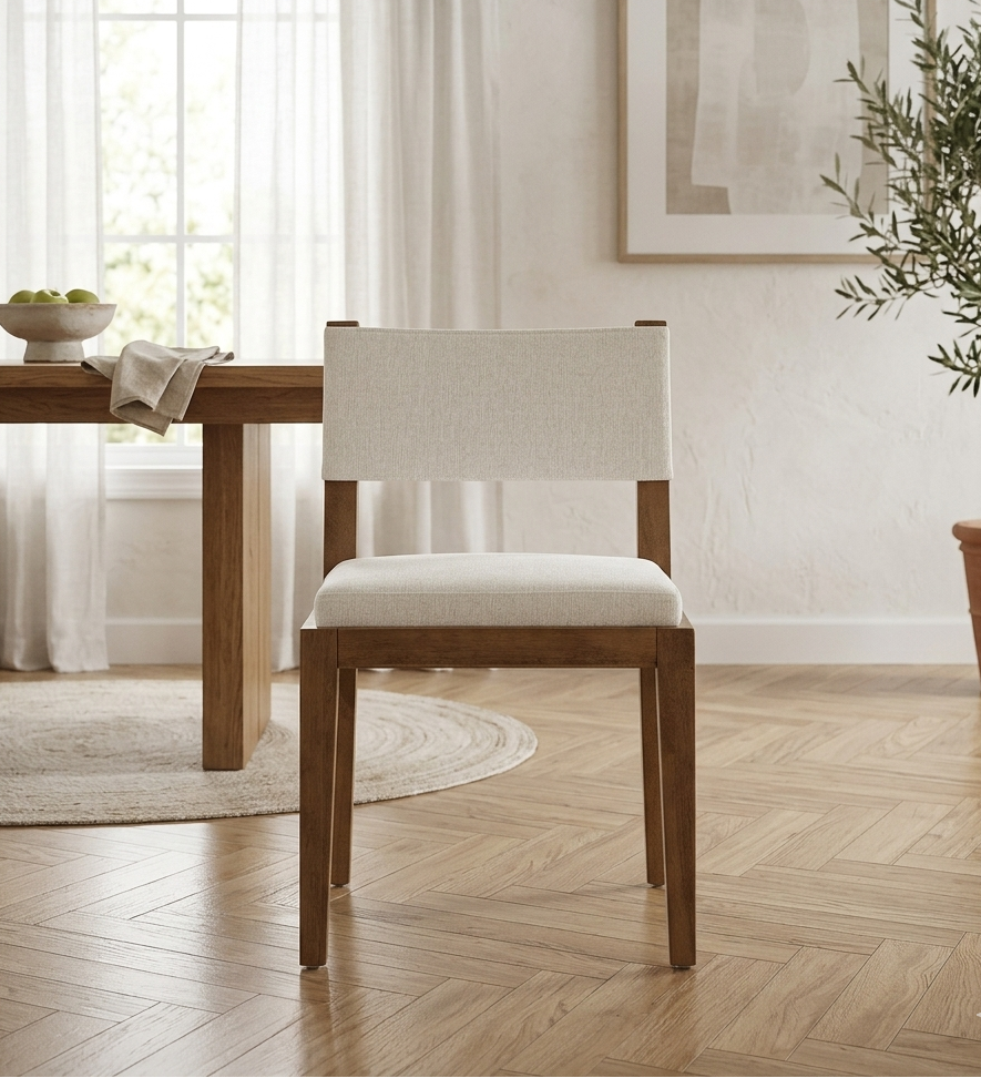 Frost Upholstered Dining Side Chair - Ivory Denmark Home