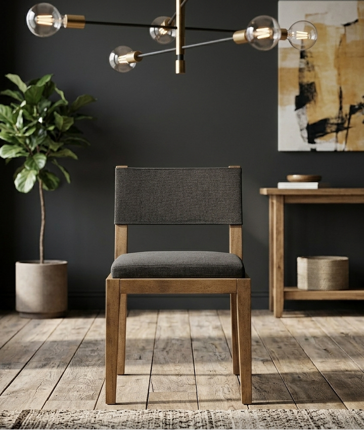 Frost Upholstered Dining Side Chair - Dark Gray Denmark Home