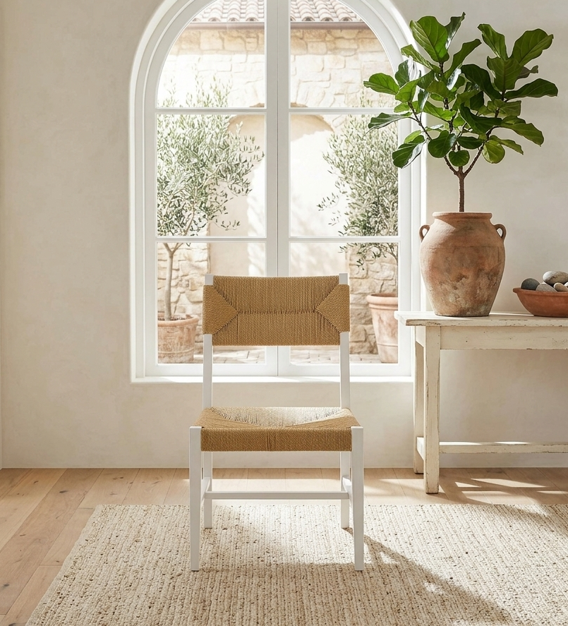 Haverly Dining Side Chair - White Natural Denmark Home
