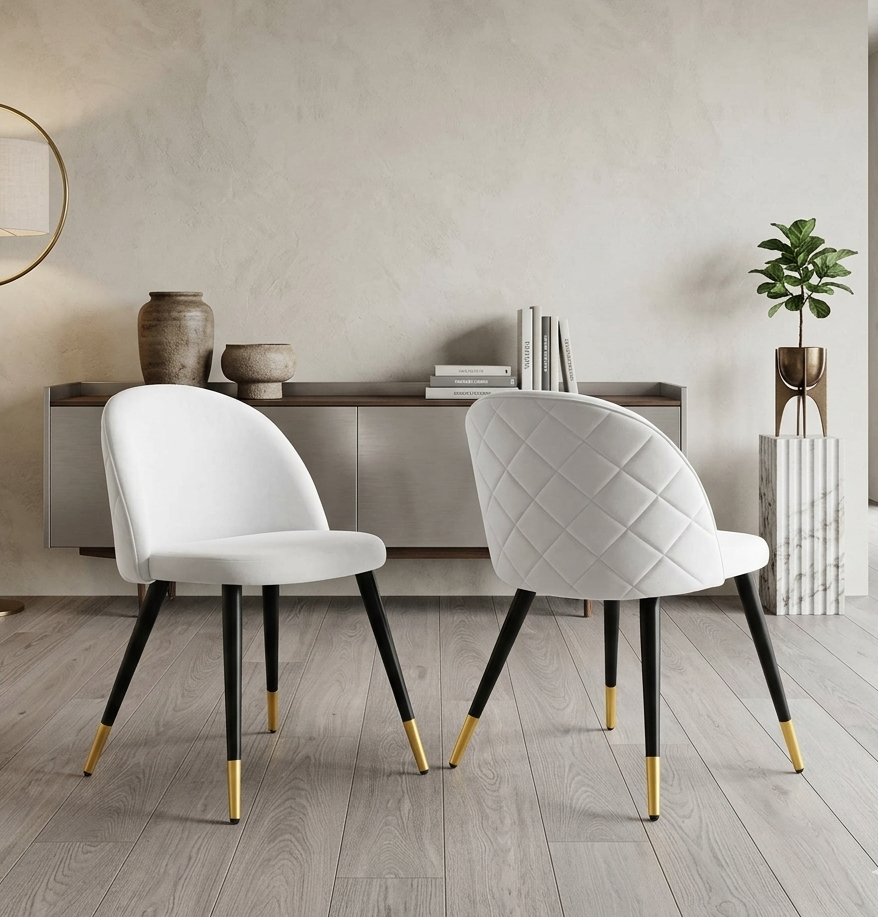 Auravia Dining Chair Set - White Denmark Home
