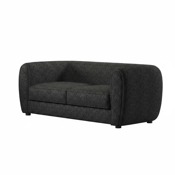 Fold Loveseat – Black Bouclé Tuxedo Design Denmark Home