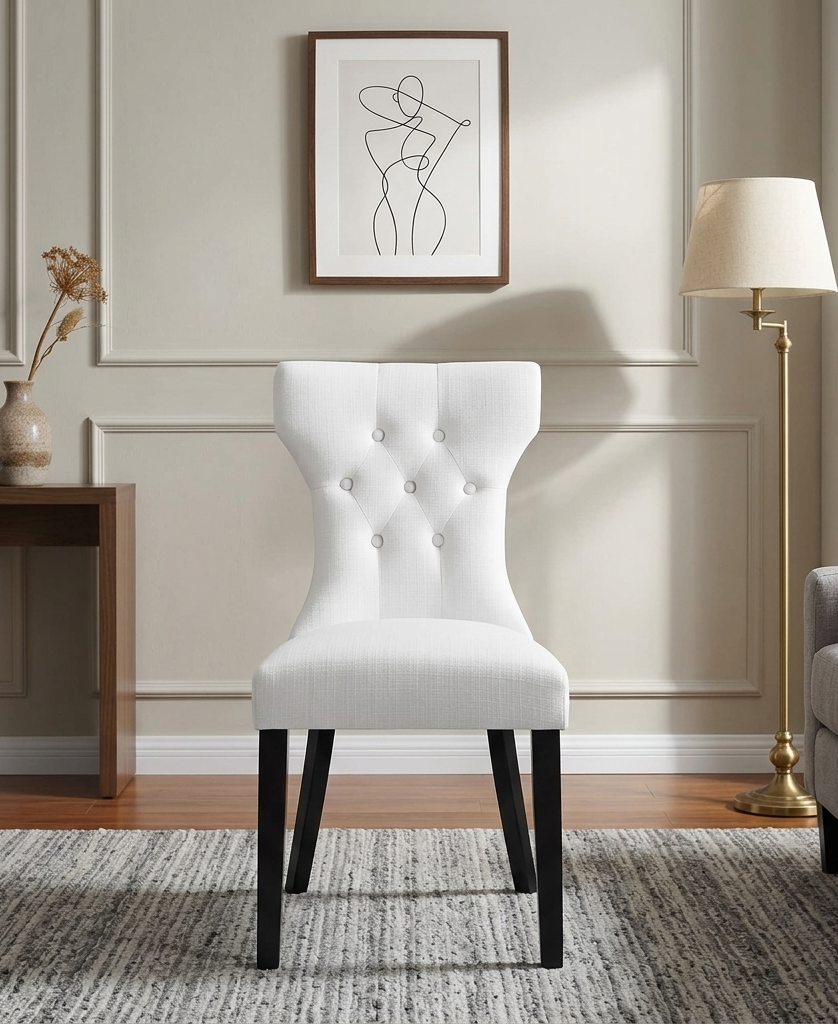 Luxe Dining Chair - White Denmark Home