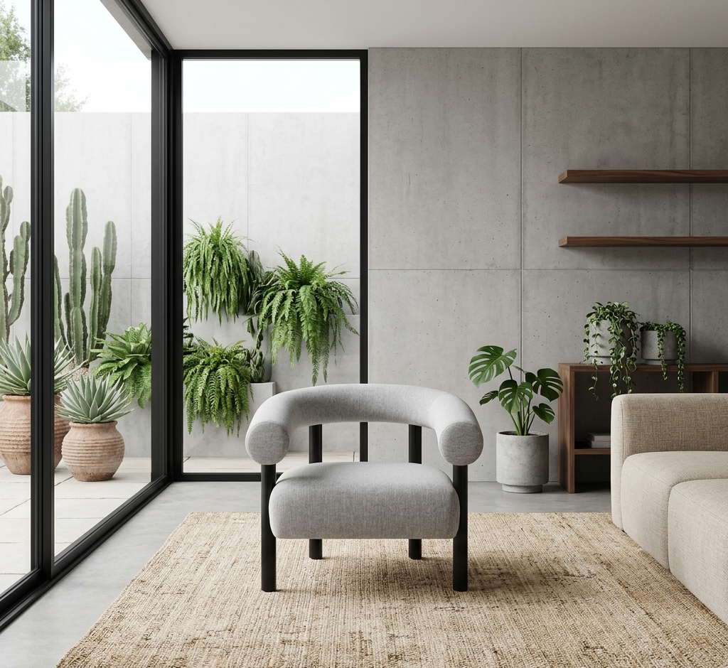 Roven Accent Armchair-Light Gray Denmark Home