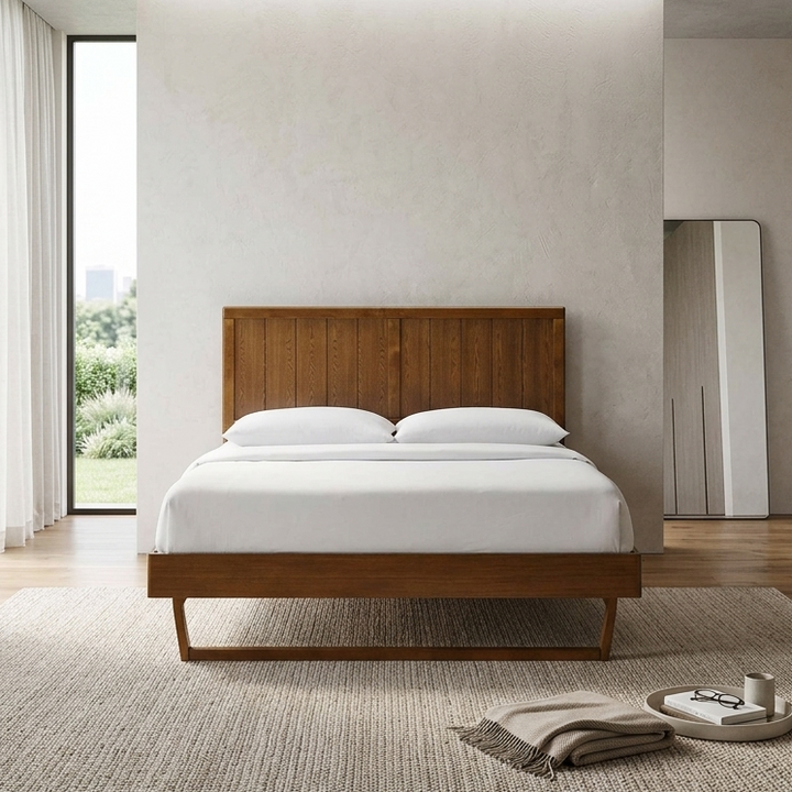 Hale Twin Platform Bed – Walnut Denmark Home