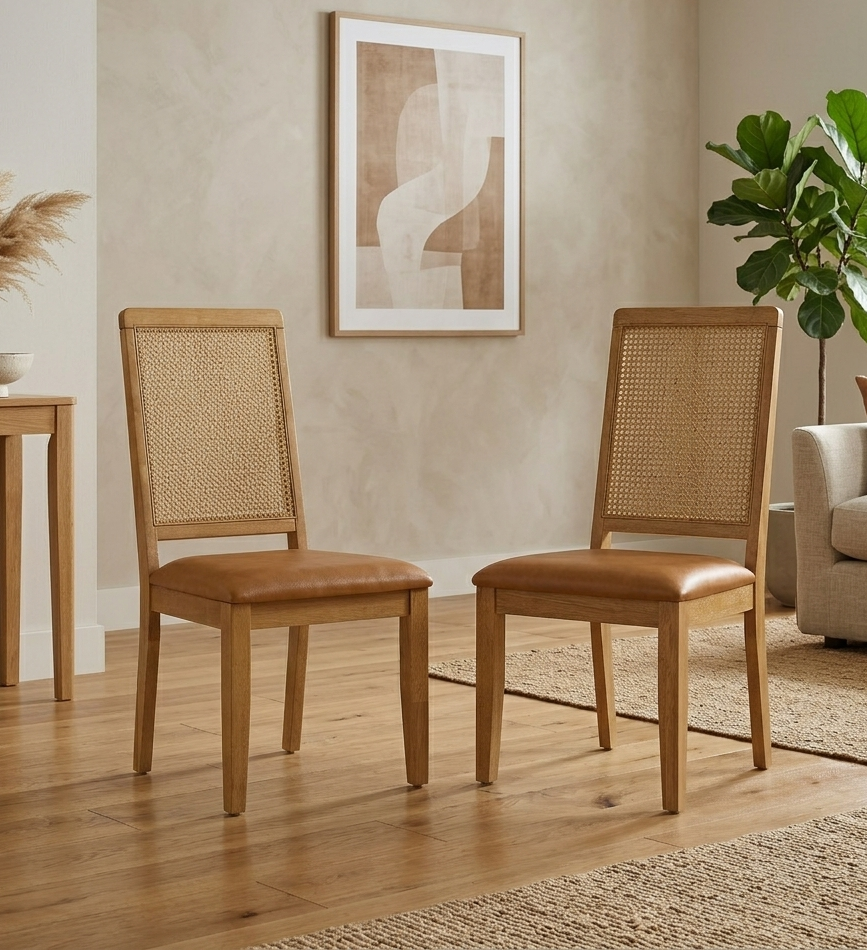 Valdoré Dining Chair Set - Natural Tan Denmark Home